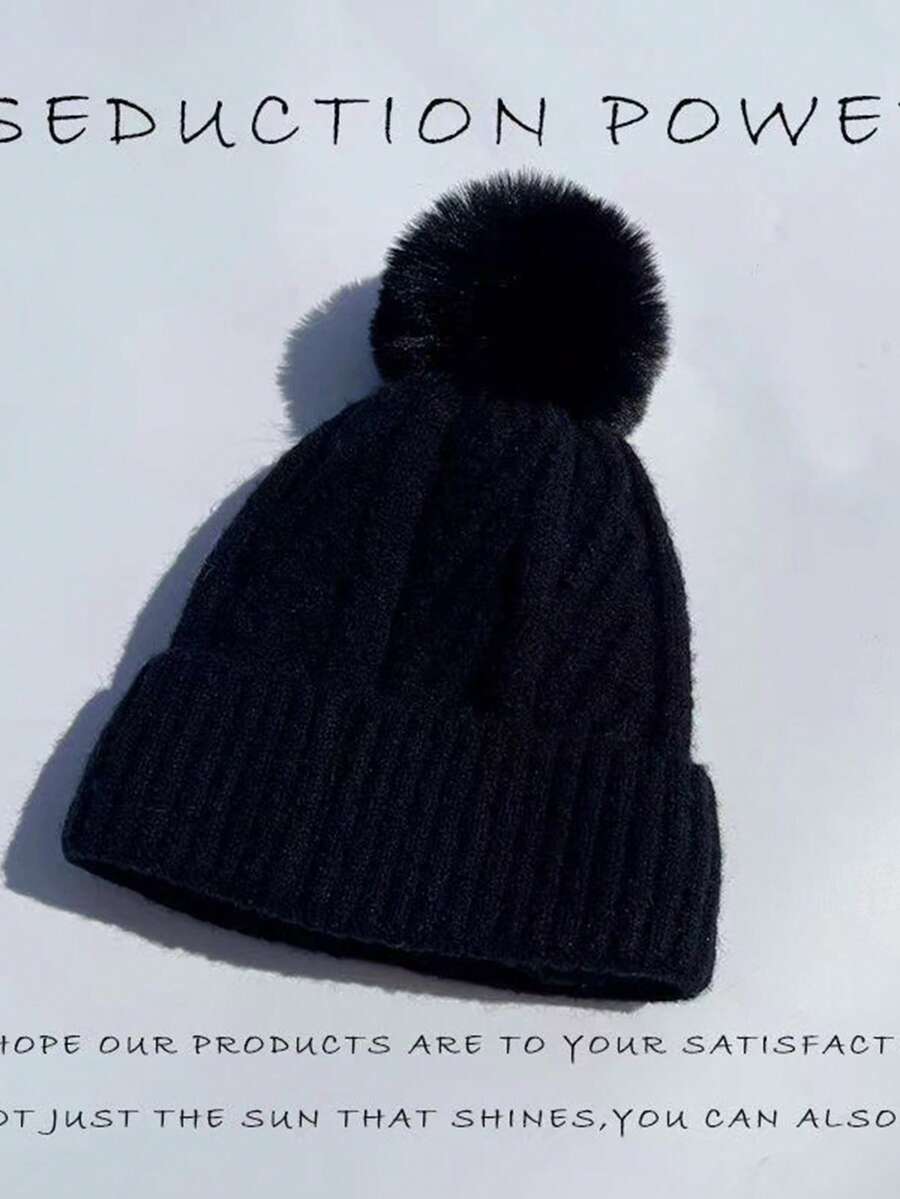 Women's Rhombus Pattern Casual Acrylic Knit Hat, Autumn/Winter - 1pc - View 1