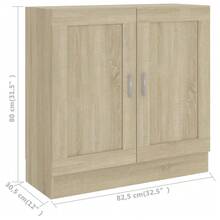 vidaXL Bibliothèque Chêne sonoma 82,5x30,5x80 cm Legno d'ingegneria - Castano - Visualizzare 8