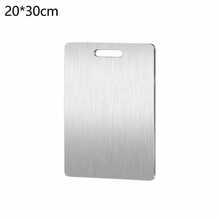 Stainless Steel Cutting Board, Silver Color Kitchen Chopping Board, Double-Sided, Suitable For Raw Meat, Poultry, Fish, Odor-Proof, Stain-Resistant, Rust-Proof, Minimalist Design To Replace Traditional Meat Cutting Board, Applicable For Meat, Vegetables, Fruits, Essential For Modern Kitchen, Easy To Clean With Water.The Kitchen Cutting Tool Set Can Also Be Used As A Pizza Tray, Cheese Board, Serving Platter, Bread & Cookie Board. - Multicolor - View 15