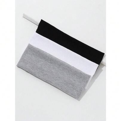 3pcs Solid Color Sport Headbands Casual,Gym Hair Band Turban Headband Sweatband, School Stuff, College Fall Winter Hair Accessories For Women For Vacation Outfits Woman Elegant Scarf Women Bandanas Soft Headwrap