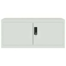 vidaXL Classeur grigio chiaro 90x40x145 cm acciaio - Grigio - Visualizzare 4