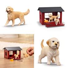 Schleich Farm World - 6pc Toy Dog Kennel Play Set With Golden Retrievers For . Farm Animal Toys For Boys And Girls. Fun Dog House And Puppy Figure For Screen-Free Play For Ages 3+ 42722lifelike - DogKennel - View 1