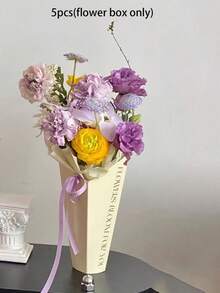 5pcs/Set Creative Handmade Flower Bouquet Gift Bags - Mixed Colors, Butterfly Theme, DIY Materials For Valentine's Day, Mother's Day, Teacher's Day, Floral Shop Packaging Materials - Multicolor - View 14