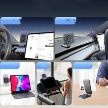 2026 New Foldable Magnetic MagSafe Car Phone Holder With Anti-Shake Navigation Mount - Gray - View 3