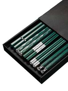 5雙抗菌合金筷子 - 軍綠色 - 查看 7