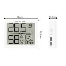 Indoor Outdoor Thermometer Hygrometer With Feedback, Time Display, Settable Alert Value, ℉/℃ Switchable, Alarm Clock, High Precision, High Sensitivity, Hanging Hole - White - View 5