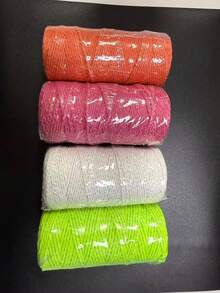 One 100 Meter Roll Of Twisted Masonry Rope, Available In 4 Colors, Suitable For Gardening Or Masonry Tools, Durable Outdoor Kite Rope, Multi-Purpose Garden Rope For Craft And Gardening Applications, Garden Rope | Colored Rope | Elastic Nylon Rope - White - View 2