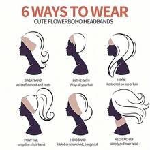 日月行星元素宽弹力发带，高弹防滑男女通用时尚发饰，适合日常佩戴 - 彩色 - 查看 5