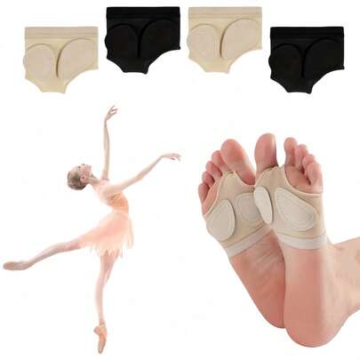 1 par de medias zapatillas de ballet con suela blanda y división para protección de los pies, adecuadas para danza del vientre, zapatos de ballet, calcetines con dedos, zapatos deportivos, calcetines de ballet