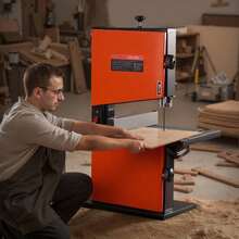 Band Saw, 9-Inch, Woodworking Benchtop Bandsaw With 1/2 HP Motor, 3.5-Inch Max Cutting Height, 11.8 X 11.8 In Cast Aluminum Table, 0-45° Tilting Range, With Miter Gauge, Fence, For Woodworking - Xem 9