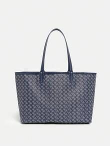 Women's Fashion New Simple Handbag Set, Shoulder Bag, Large Capacity Tote Bag, Commuter Versatile Ladies Handbag, Wallet, Student Shoulder Bag - Blue - View 4