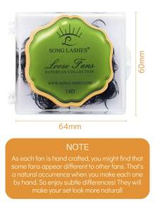 SONG LASHES 14D 500fans Curl D Loose Fans Pointy Base Premade Fans 0.03 Thickness 8-15 Promade Fans Eyelash Extensions Sharp Thin Base - D - View 3