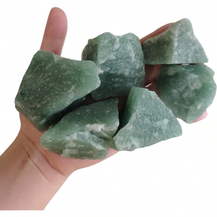 1 Lb Rough Crystals Bulk Healing Stones Tumbling, Wire Wrapping, Wicca Reiki,Meditation - Green Aventurine - View 1