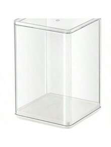 Caja de exhibición de muñecas de acrílico, con compartimentos independientes, apilable en múltiples capas, a prueba de polvo y humedad, a prueba de arañazos y daños, protección transparente, alta transparencia, se puede combinar y empalmar, simple y hermosa, adecuada para la colección de figuras, exhibición clasificada, colocada en escritorios - Multicolor - Ver 8