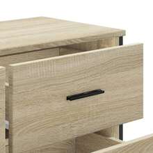 Commode VidaXL en chêne Sonoma 91 x 35,5 x 74,5 cm, fabriquée en bois d'ingénierie - Tabac - Voir 8