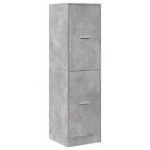 vidaXL Armário apothicaire cinza beton 40x41x144,5 cm feito de engenharia - Cinza - Ver 3