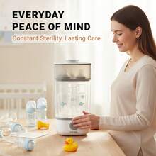 Bottle Sterilizer And Dryer, Esterilizador De Biberones, Steam Sterilizer 99.9% Sterility, One-Button Operation.Sterilizer For Baby Stuffs,Newborn Baby Essentials Must Haves - 美規A型插(110-127V) - 查看 3