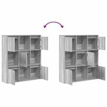 vidaXL Bibliothèque sonoma gris 89x24x101,5 cm ingénierie du bois - Gris - Voir 7