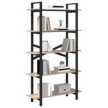 vidaXL Étagère Chêne Sonoma 100 x 33,5 x 178 cm Bois d'ingénierie - Castanho - Ver 3