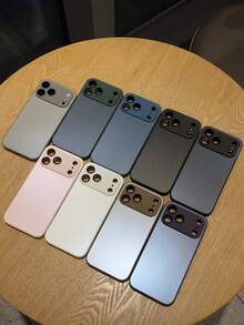 Minimalist AG Matte Glass Lens Protection Compatible With IPhone 17 Pro Max 17 Pro 16 15 14 13 12 Pro Max 11 Drop-Resistant Shockproof Cover - Black - View 4