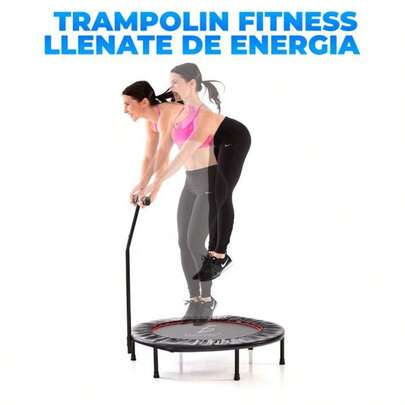 Trampolín de fitness para adultos y niños, trampolín de ejercicio de rebote de interior para entrenamiento de fitness para un entrenamiento de rebote silencioso con amortiguación-Para Aeróbicos Fitness Ejercicio Jumping--Envío local