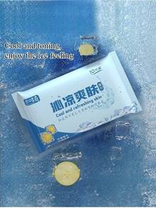 便携式柠檬清凉湿巾，冰爽清新清洁湿巾 - 彩色 - 查看 4