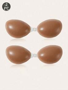 硅胶隐形文胸。超薄无缝女士文胸，无肩带隐形文胸。适合搭配连衣裙，大罩杯无肩带压缩款式。全新加大码上市。大码女士的福音！ - 彩色 - 查看 28