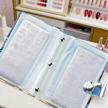 1pc Holographic Print Nail Art Stamping Plate, Nail Art Sticker Box, Steel Plate, Album Print Template, Storage Bag - Multicolor - View 7
