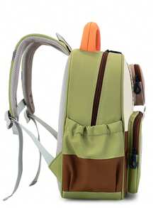 Cute Kindergarten Schoolbag Female Preschool Girl Ultra-Lightweight Burden Reduction Cartoon Fashion Spine Protection Backpack Back-To-School Season Handbag Bag 2025 Vintage Bag - Green - View 2