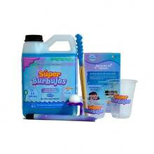 Kit Líquido Para Hacer Burbujas Todos Tamaños Con Accesorios - Azul - Ver 1