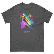 Camiseta Retro Esquiador Perú Esquí Diversión - Negro - Ver 5