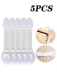 2/5/8/10-Pack Child Safety Locks Cabinet Proofing - Quick And Easy Adhesive Cabinet Drawer Door Latches No Screws & Magnets Refrigerator Multi-Purpose For Furniture Kitchen Ovens Toilet Seats - Multicolor - View 1