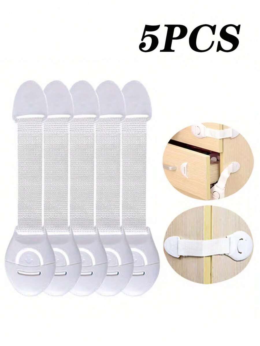 2/5/8/10-Pack Child Safety Locks Cabinet Proofing - Quick And Easy Adhesive Cabinet Drawer Door Latches No Screws & Magnets Refrigerator Multi-Purpose For Furniture Kitchen Ovens Toilet Seats - Multicolor - View 1