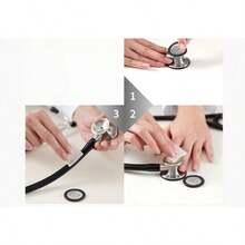 Estetoscopio médico de doble cara de uso general, diseño elegante, apto para profesionales. - Rosa roja - Ver 8