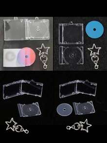 Acrylic Keychain, Black Vinyl Record Box, Celebrity Album, Concert, Diy Pendant, Bag Pendant, Earphone Pendant, Mini Cd Box Album Record Pendant Keychain, Diy Acrylic Keychain, Fan-Supported Peripheral Commemorative Album Mini Pendant, Birthday Party Gift - Multicolor - View 10