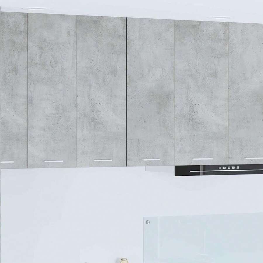 vidaXL Armario suspendido gris béton 60 x 31 x 80 cm madera de ingeniería - Gris - Ver 1