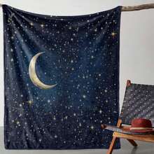 Vintage Style Flannel Fleece Blanket, Star And Moon Print Patchwork, Super Soft Flannel Printed  Blanket,As Birthday Gifts, Family, Wedding, Souvenir Blankets, Polyester Blankets Suitable For All Seasons, Washable, Machine Washable, Lightweight, Breathable, Comfortable, Warm, Unique, 280gsm For Him, Her Personalized Ideal Gifts For Her, Him, Family, Boyfriend, Girlfriend, Father, Family, Mother, Lover, Daughter, Son, Grandfather, Grandmother, Friend, Classmate, Pet.    Perfect Nap, Camping, Travel, Home, Daily Life, Office Decoration, Birthday, Anniversary, Valentine's Day, Thanksgiving, Christmas, Halloween, Mother's Day, Father's Day, Wedding, New Year Gifts ,Sofa,Bed,Car,Bedroom,Living Room,Office,  Outdoor Camping, Beach,Wall Decoration - Nhiều màu 21 - Xem 1