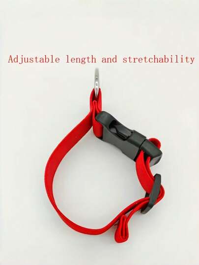 1pc Solid Color Casual Zinc Alloy Carabiner Strap, Luggage Bag Shoulder Strap, Portable Backpack Expansion Belt, Outdoor Sports Travel Waist Belt