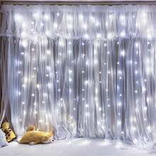 Remote Control LED Curtain Fairy Lights - USB Powered String Lights, 8 Lighting Modes, Suitable For Valentine's Day, Eid, Christmas, Wedding, Party, Bedroom, Window Decor
