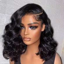 NATAN Women's Fashion Wavy Curly Wig, 200% Density Elastic Cap, Basic Style, Fluffy & Natural, Suitable For Daily Wear And Special Occasions - Natural & Black - View 5