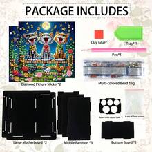 1件装DIY钻石画套装笔筒，动漫设计异形闪亮水晶钻石 - 手工水晶钻石艺术桌面收纳盒，理想的办公工艺品收纳盒，商务礼品，情人节礼物，毕业礼物 - 彩色 - 查看 12