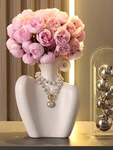 1件装珠宝展示架 - 逼真肩部设计 | 梳妆台装饰 | 婚纱精品店展示 | 家居装饰 - 逼真的肩部设计，线条流畅，可用于收纳项链、耳环和吊坠。经久耐用的梳妆台桌面花瓶装饰，适合家居、婚礼和精品店使用；理想的乔迁礼物或时尚艺术品，优雅的展示架，轻巧的设计，优质的塑料材质，配件收纳架 - 彩色 - 查看 2