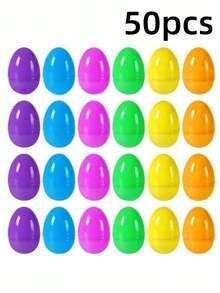 50个可填充复活节彩蛋，混合颜色复活节彩蛋，复活节派对礼物，复活节惊喜彩蛋，复活节装饰品，复活节DIY手工彩蛋，复活节彩蛋，复活节礼盒，复活节糖果盒，复活节零食填充物，复活节寻蛋游戏，复活节派对用品，复活节餐桌装饰，复活节房间装饰，复活节家居装饰，派对礼物 - 彩色 - 查看 16