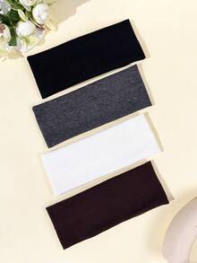 6 Stück/Set Mehrfarbige Stoff Mode Stirnbänder für Frauen, vielseitig für den täglichen Gebrauch, Frauen Bandanas, Winter Haarzubehör, warmer Kopfschmuck, Mode Haarband - Verschiedenfarbig - Übersicht 6