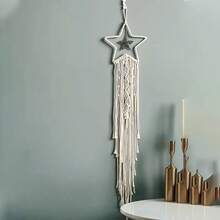 1 pezzo Decorazione da appendere a parete con combinazione di luna e stelle, artigianale, arazzo intrecciato a forma di acchiappasogni lunare, decorazione da parete per ingresso, stanza, soggiorno, casa, camera da letto, sfondo, vacanze, celebrazione del Ramadan, decorazione luna, decorazione stelle, decorazione Ramadan, decorazione matrimonio, decorazione Capodanno, sfondo per feste, decorazione scolastica, decorazione artistica, adatto come regalo di vacanza per nonni, mamma, donne - Multicolore - Visualizzare 11