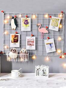 1 Khung trưng bày ảnh phong cách Bắc Âu | Trang trí nhà hiện đại bằng lưới thép, giá treo ảnh gắn tường, bảng ghép ảnh, tấm lưới kim loại gắn tường, khung ảnh tự lắp ráp, giá đựng nhiều ảnh gấp gọn (màu kẹp ngẫu nhiên). Đồ dùng phòng ngủ, trang trí nhà cửa, phụ kiện phòng ngủ, đồ trang trí phòng ngủ. - Nhiều màu - Xem 2