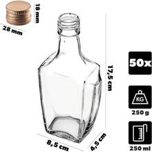 Food Bottles & Jars - Gold, Short - View 3