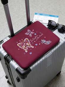 Butterfly Printed Computer Bag Laptop Bag, Classroom Bag, Teacher Bag, Classroom Bag, School Back Bag, Tablet, School Supplies, Laptop Cover, Laptop Sleeve, Laptop Bag & Case, School Essentials, Valentine,Birthday Gift, Holiday Gift - Multicolor - View 5