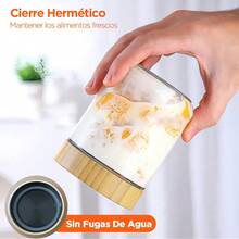 Tendencia4 Pzs Recipientes De Avena Overnight Vidrio Mason Jar 16 OzCalidad premium - Blanco - Ver 4