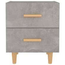 vidaXL Mesas de cabecera 2 unidades gris béton 40x35x47,5 cm - Gris - Ver 3
